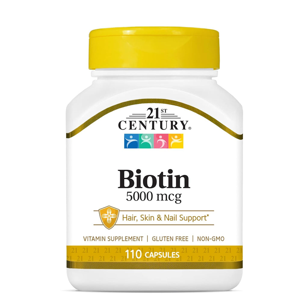 21st Century Biotin, 5,000 mcg, 110 Cápsulas