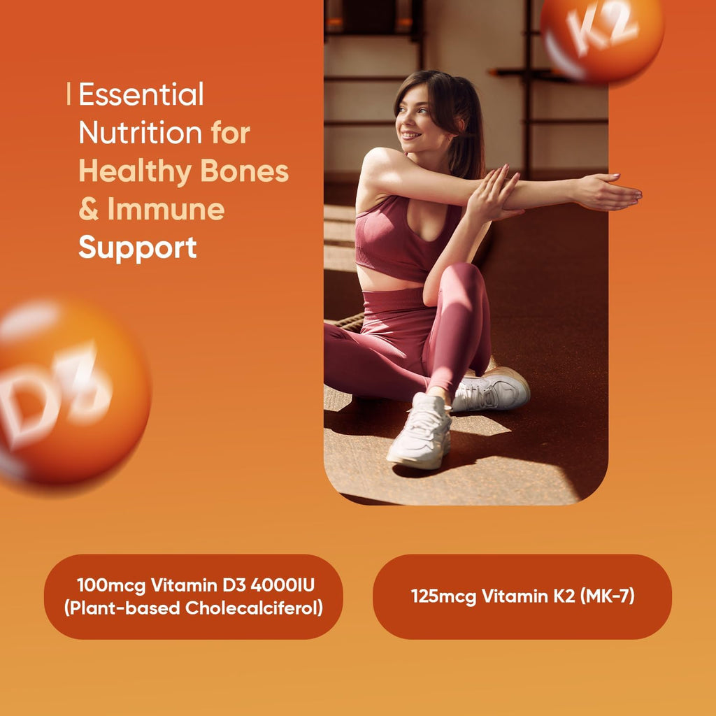 WeightWorld Vitamina D3 4000 UI + K2 (MK-7) 125mcg - 240 Comprimidos Veganos