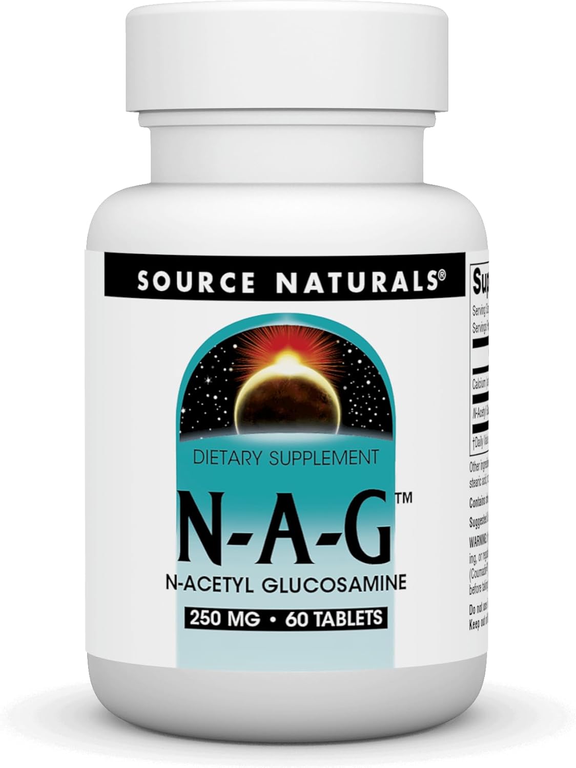 Source Naturals N-A-G 250 mg – N-Acetilglucosamina para Apoyo Articular e Intestinal – 120 Comprimidos