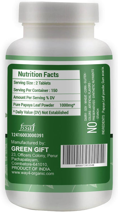 Extracto de Hoja de Papaya 1000 mg - 300 – Las enzimas proteasas y amilasas ayudan a descomponer proteínas y – Image 4