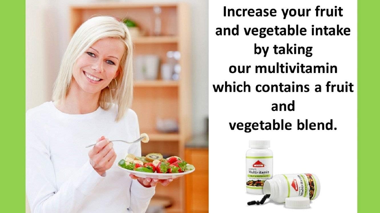 SJJ DEPOT Multivitamínico de Frutas y Verduras, 120 Cápsulas Líquidas