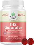 Gominolas de Vitamina B12 para Adultos - Vitamina B12 1000 mcg sin Azúcar - Apoyo Energético y Salud Nerviosa - Kosher, No-GMO, Sin Gluten - 120 unidades