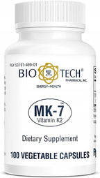 Bio-Tech Pharmacal MK-7 (Vitamina K2), 100 Cápsulas Vegetales