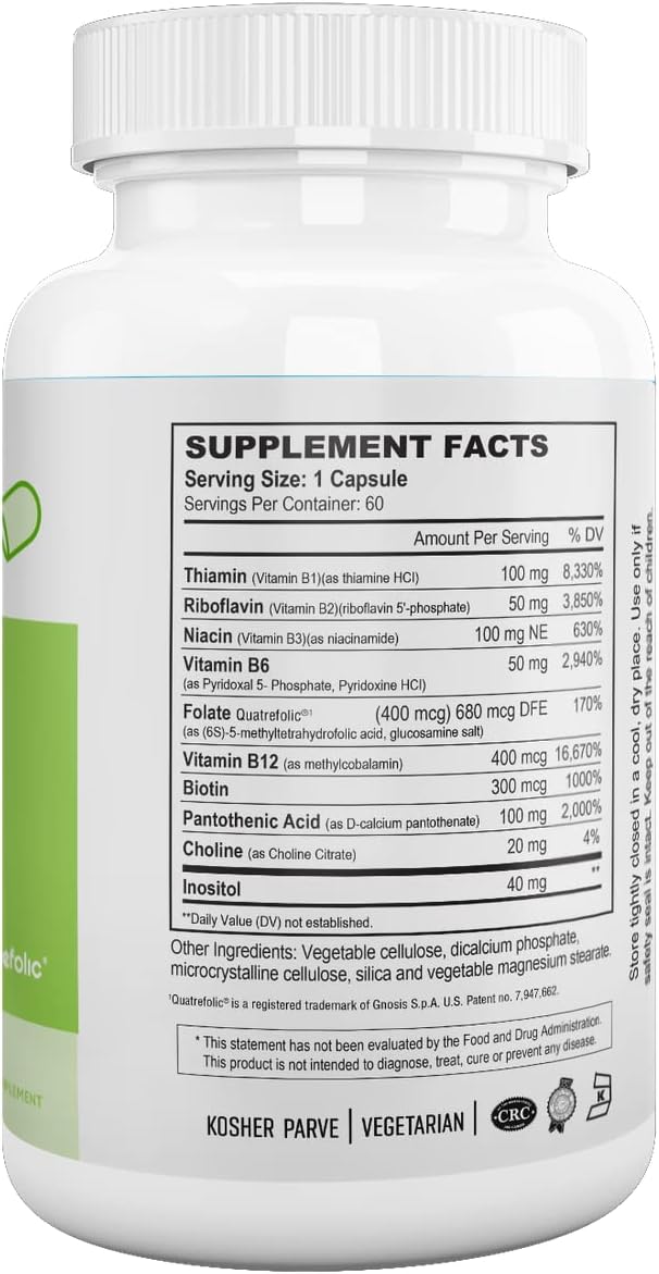 Nutri Supreme Ultimate B Complex - Complejo B con Metilfolato - 60 Cápsulas