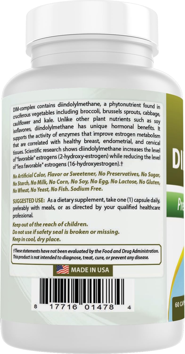Best Naturals Complejo DIM 100 mg 60 Cápsulas