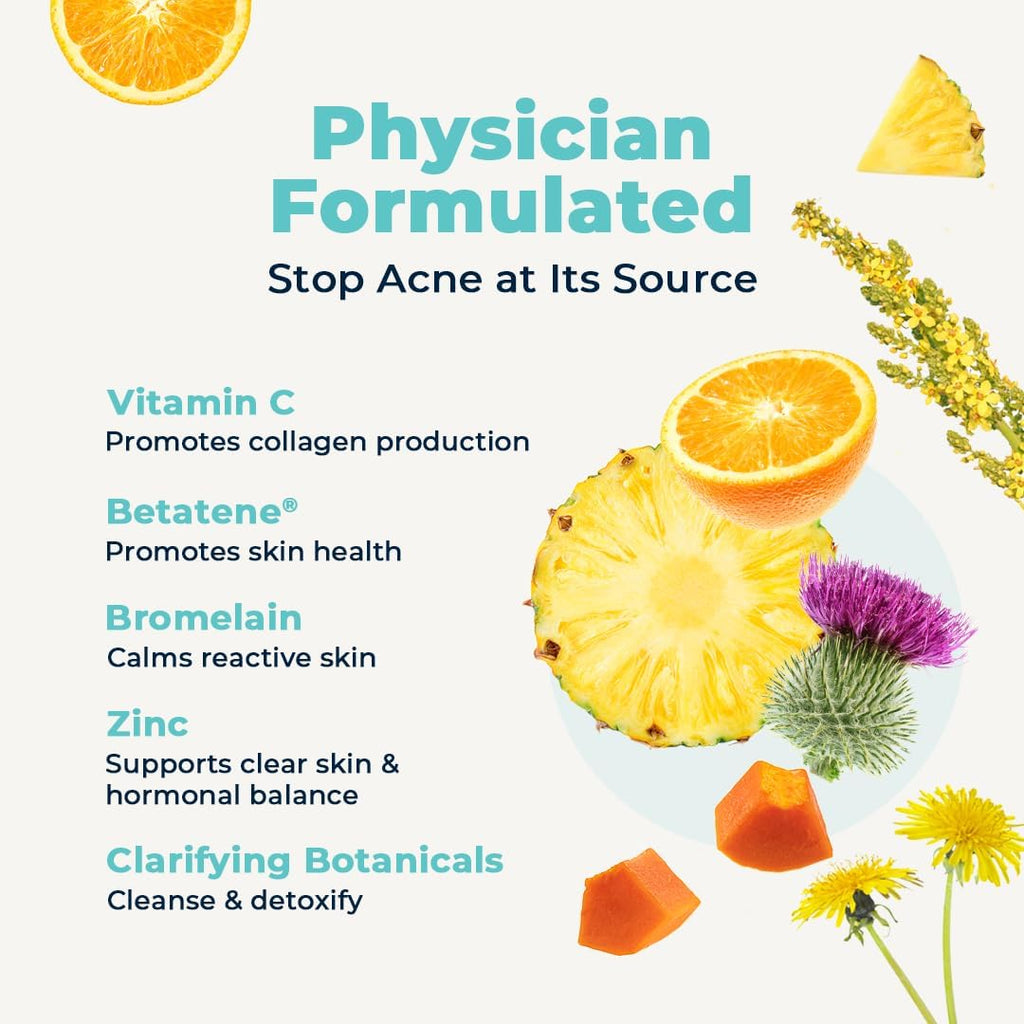 VitaMedica Clear Skin Vitamin Formula – Suplemento vitamínico para una piel sana | 60 cápsulas
