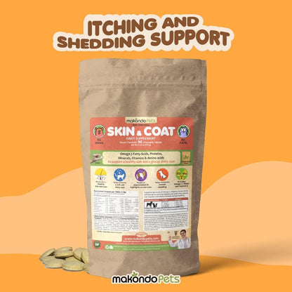 Skin and Coat Supplement con Aceite de Pescado y Omega 3 para Perros y Gatos - 90 Tabletas – Image 2