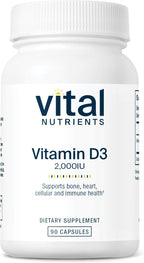Vital Nutrients Vitamina D3 2000 UI - 90 Cápsulas Blandas