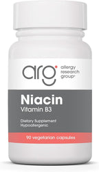 ARG Niacin con Vitamina B3 - 250 mg de Niacina - 90 Cápsulas