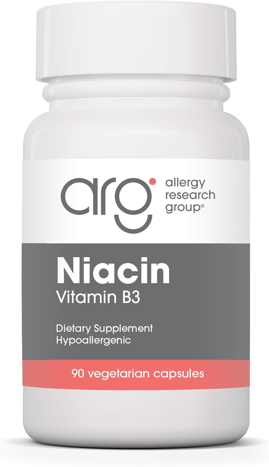 ARG Niacin con Vitamina B3 - 250 mg de Niacina - 90 Cápsulas