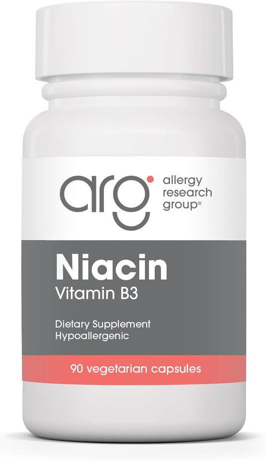 ARG Niacin con Vitamina B3 - 250 mg de Niacina - 90 Cápsulas