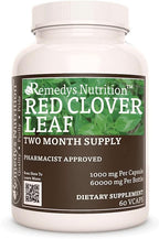 Remedy's Nutrition Trébol Rojo (Red Clover Leaf) 1000 mg - 60 Cápsulas Veganas