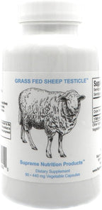 Supreme Nutrition Sheep Testicle - Testículo Ovino 100% Grass Fed, 90 Cápsulas