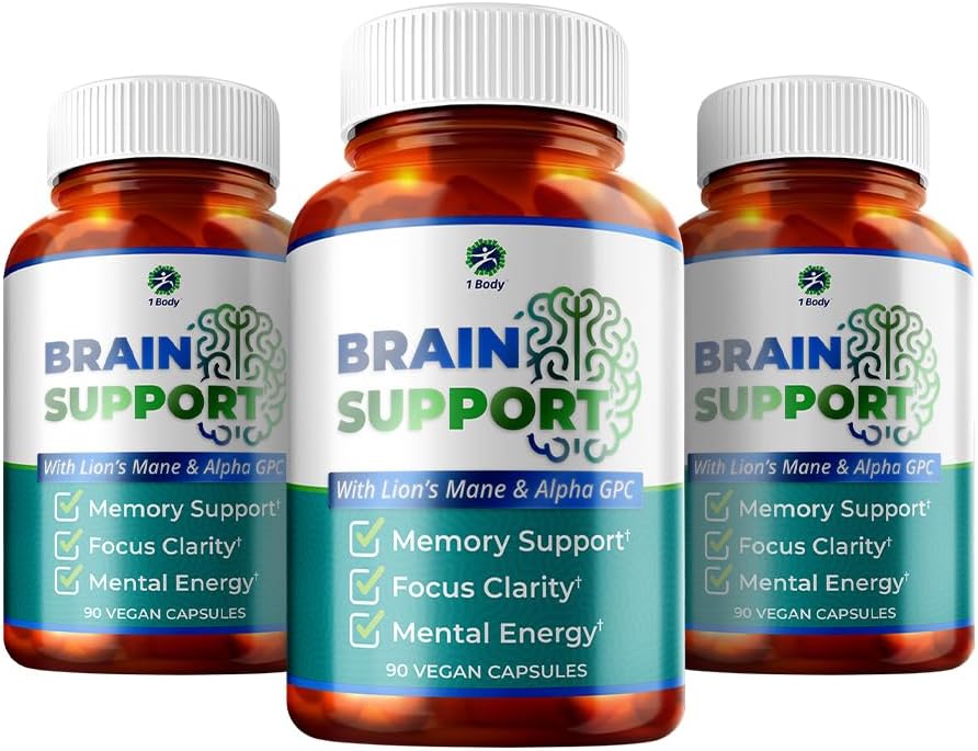 1 Suplemento Cerebral – Nootrópico con Alpha GPC, Ginkgo y Bacopa – 90 Cápsulas Veganas – Para Memoria y Concentración