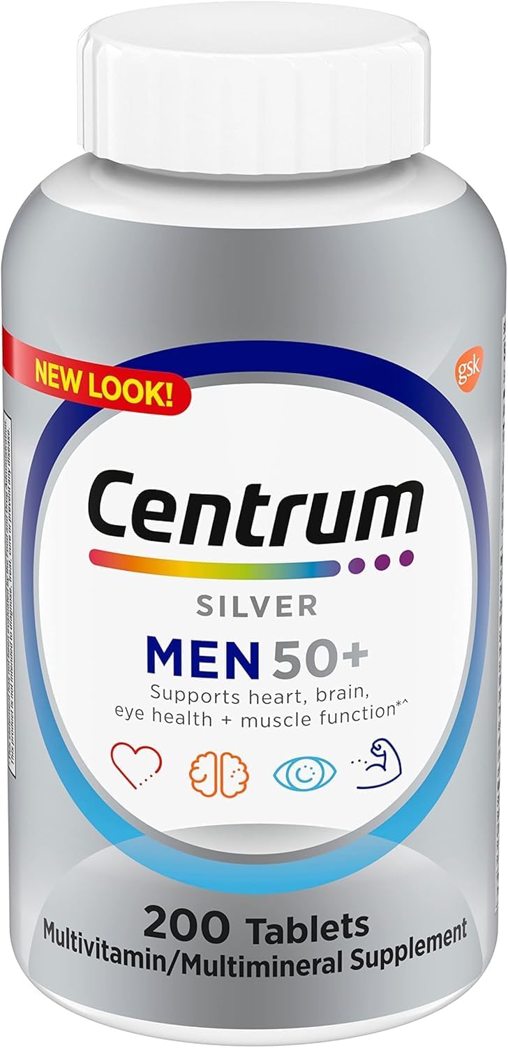 Centrum Silver Men Multivitamínico para Hombres, 200 Comprimidos