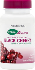NaturesPlus Herbal Actives Black Cherry - 30 Comprimidos - Apoyo Antioxidante de Liberación Prolongada - Vegetariano, Sin Gluten