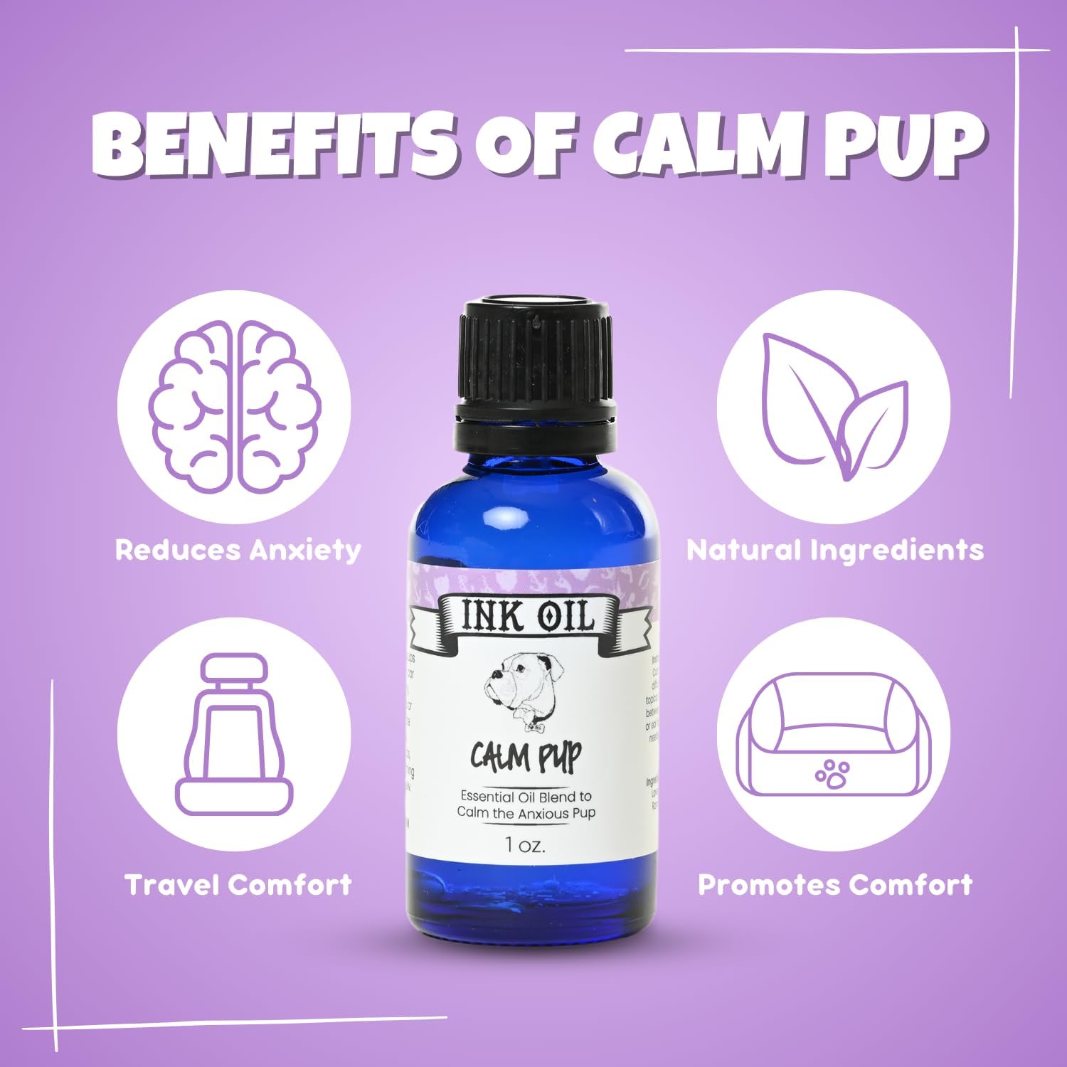 Ink Oil Pup Oils – Calmante para perros en gotas