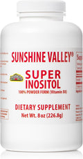 Sunshine Valley® Super Inositol en Polvo – Complemento Alimenticio – Sin Sabor – 226 g