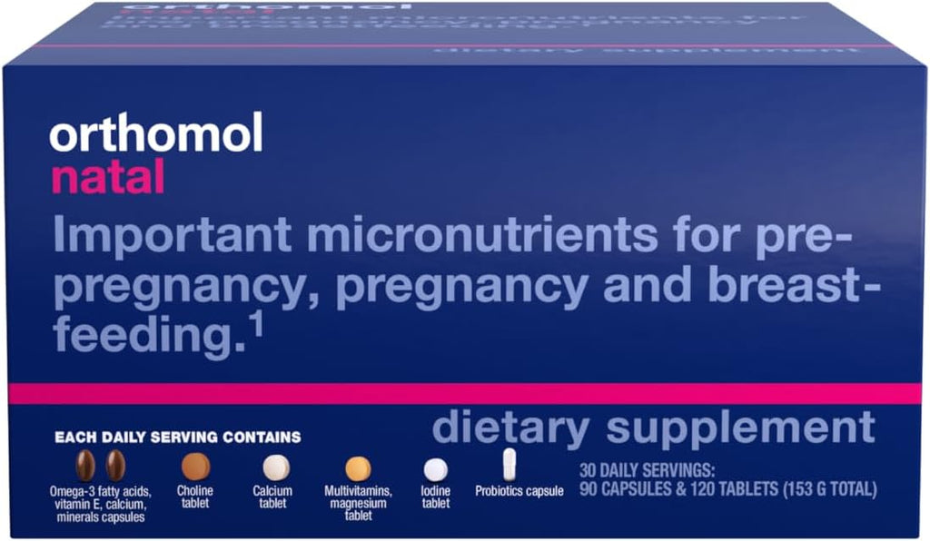 Orthomol Natal: Suplemento Prenatal Integral para Fertilidad, Embarazo y Lactancia (30 Sobres)