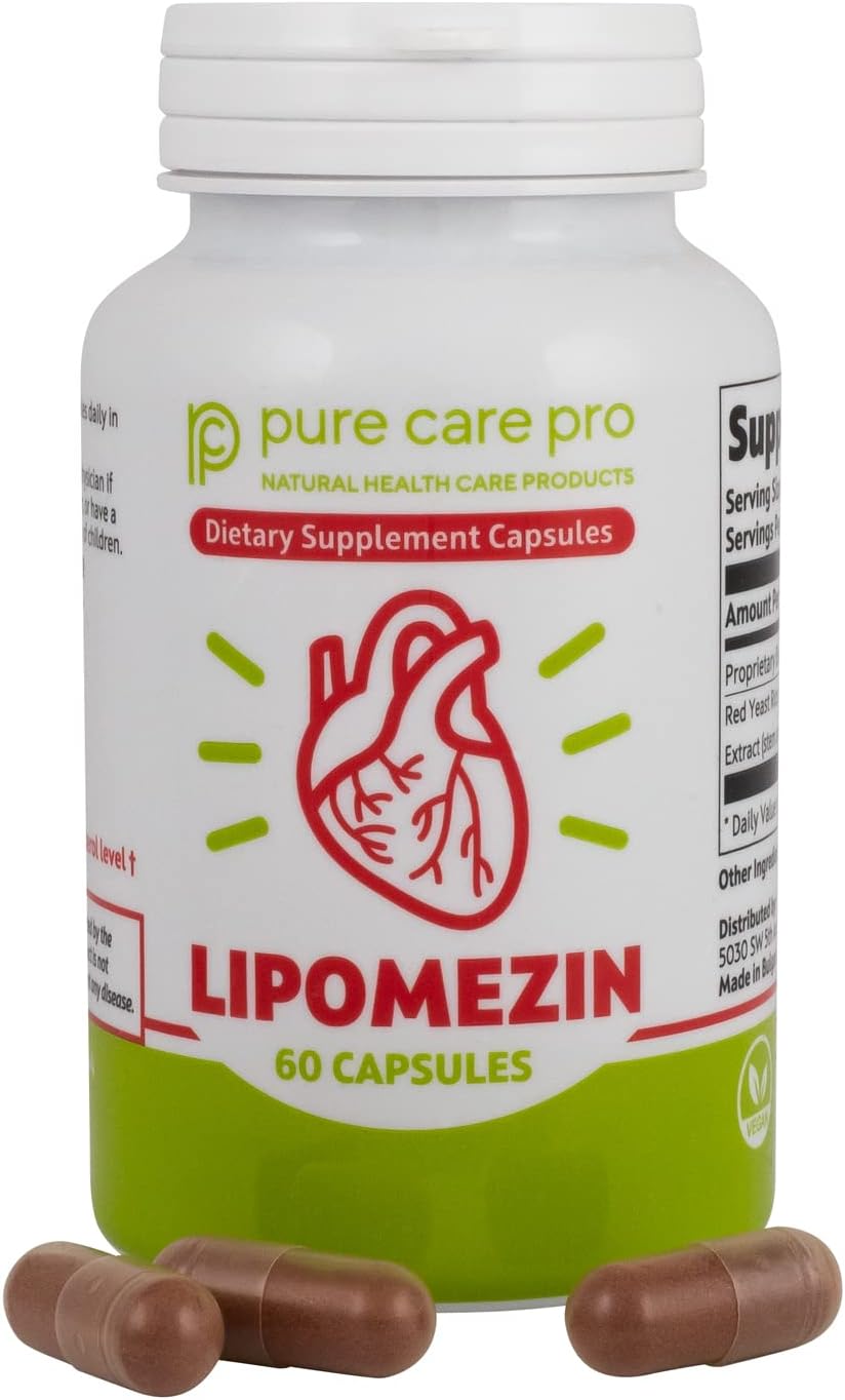 LIPOMEZIN Pure Care Pro Complejo Sinérgico para el Colesterol – 60 Cápsulas Vegetales