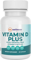 Vitamina D Plus – D3 5000 UI con K1, K2 (MK4) y GG | Reignite Wellness