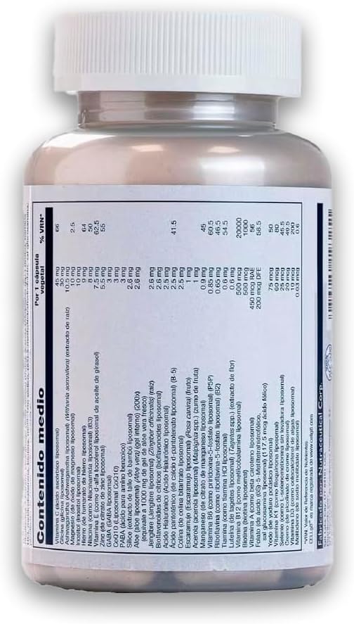 SOLARAY Multivitamínico Liposomal para Mujeres, Alta Absorción - 120 Cápsulas Vegetales