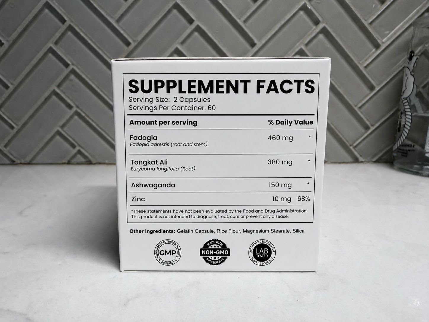 BIG TREE HERBALS Suplemento Deportivo con Tongkat Ali y Ashwagandha - 120 Cápsulas