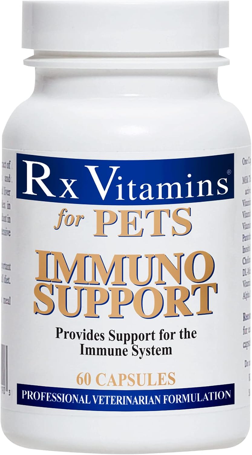 Rx Vitamins for Pets Immuno Support para Perros y Gatos - Apoyo Inmunológico - 60 Cápsulas