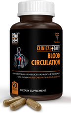 Clinical Daily Suplemento para la Circulación Sanguínea con Butchers Broom, Horse Chestnut, Cayenne, L-arginina y Diosmina - 90 Cápsulas