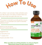 Wellements Organic Kids Immune Support Jarabe con Vitamina C y Zinc (118 ml) - a partir de 2 meses