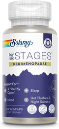 SOLARAY Perimenopause her Life Stages - Suplemento para Perimenopausia, Sofocos y Apoyo en la Menopausia - con Azafrán y Vitex - 60 Cápsulas Veganas