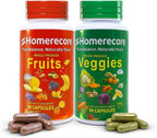 HOMERECORE Suplemento de Frutas y Verduras Enteras - 180 Cápsulas - Vegano, Sin Gluten, Sin Soja