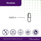 Paradise Herbs Rhodiola Extract 500mg, 60 Cápsulas Vegetales