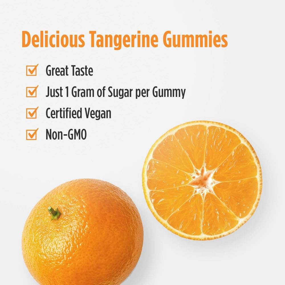 Nordic Naturals Vitamin C Extra Strength Gummies - Sabor Mandarina - 60 Gominolas - 500 mg Vitamina C Vegana - Bajo en Azúcar - 30 Dosis