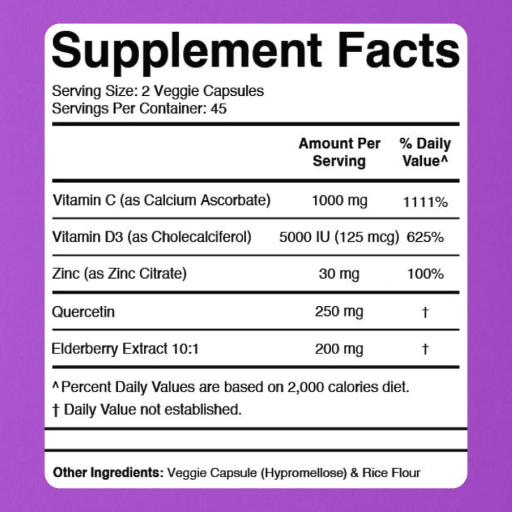 Dr. Colbert MD Immune Support - Apoyo Inmunológico con Vitamina D3, Zinc, Vitamina B, Vitamina C y Saúco, 90 Cápsulas