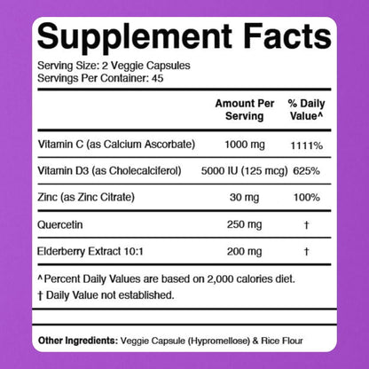 Dr. Colbert MD Immune Support - Apoyo Inmunológico con Vitamina D3, Zinc, Vitamina B, Vitamina C y Saúco, 90 Cápsulas – Image 5
