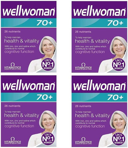 Wellwoman 70+ Multivitamínico para Mujeres, – Función cognitiva: El hierro, el zinc y el yodo presentes en la – Image 1