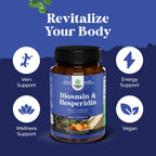 Complejo de Diosmina y Hesperidina 1000mg – Suplemento para la Circulación – Vegano, Sin Gluten – 120 Cápsulas