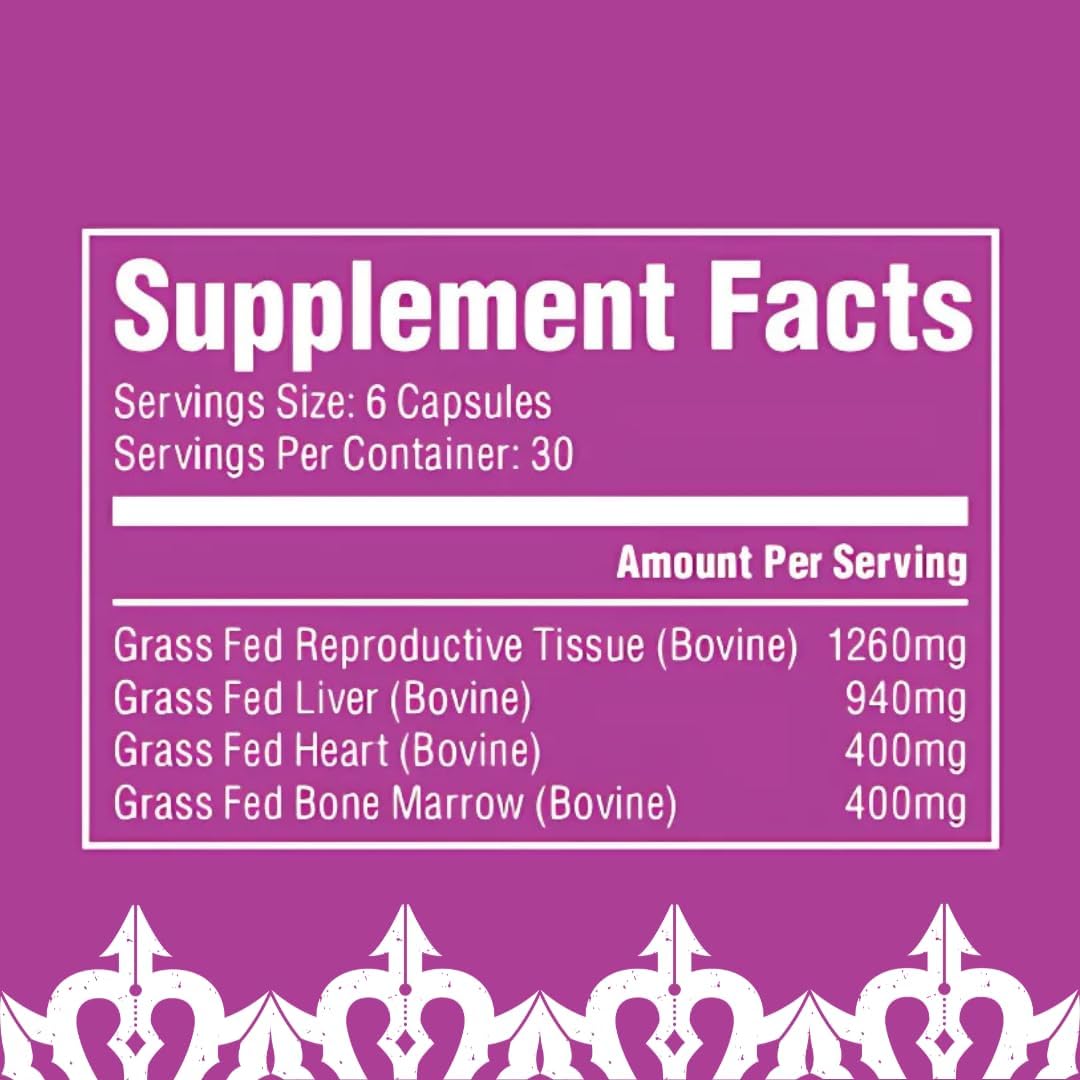 The Fittest Queen Organ Supplement, Hormone & Energy Support, 180 Cápsulas