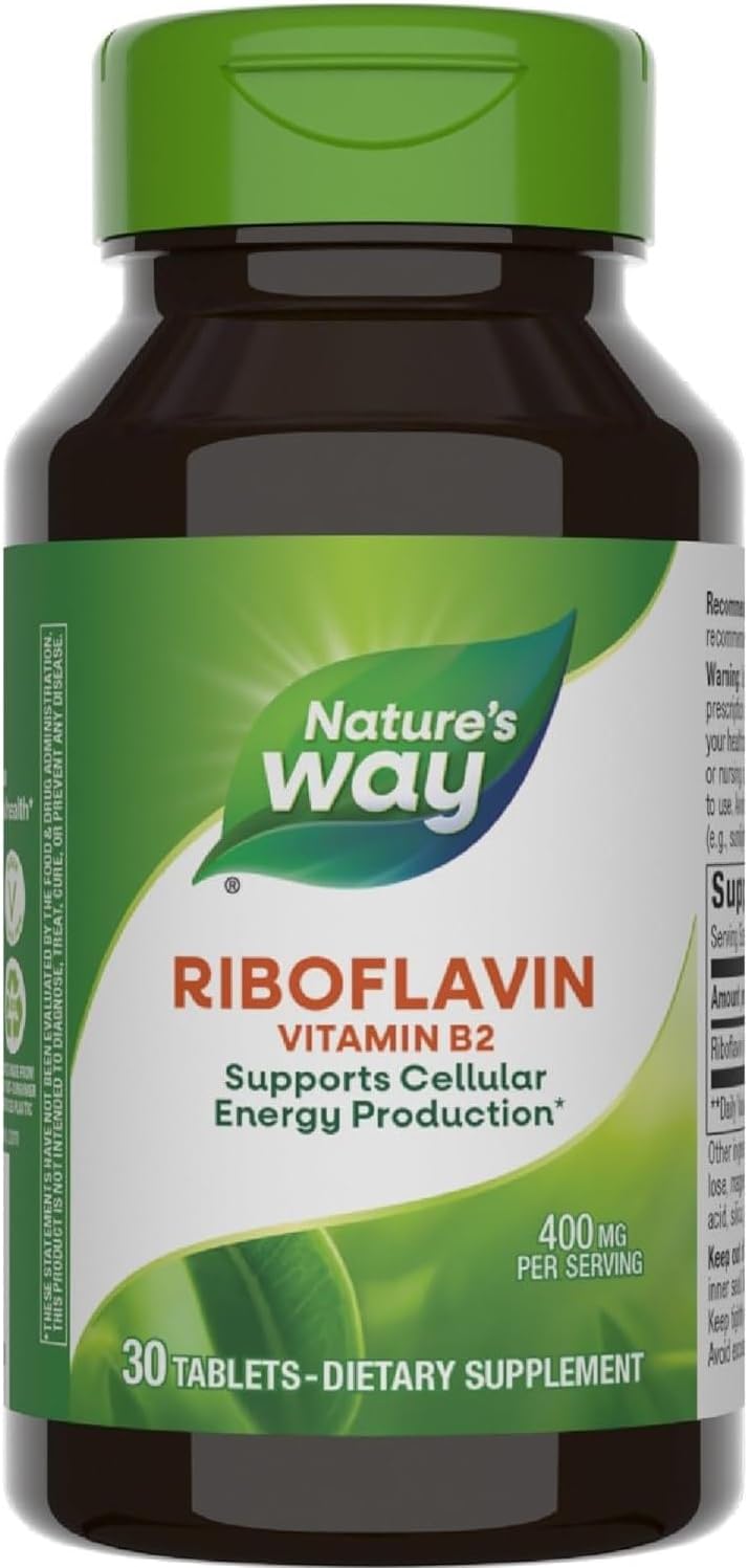 Riboflavina Vitamina B2, 400 mg por porción, Paquete de 3