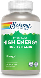 SOLARAY Once Daily Multivitamínico de Alta Energía para Mujeres y Hombres - con Vitamina C, D y Base de Hierbas y Alimentos Integrales - 180 Cápsulas