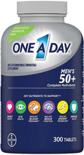 One A Day Men's 50 Plus Advantage Multivitaminas, PAQUETE ESPECIAL de 300 unidades