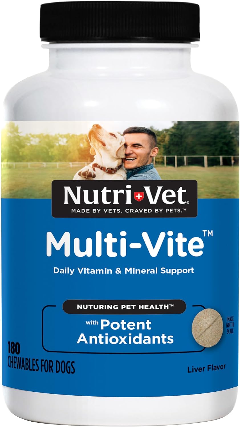 Nutri-Vet Multi-Vite Masticables Multivitamínicos para Perros Adultos - 180 Comprimidos