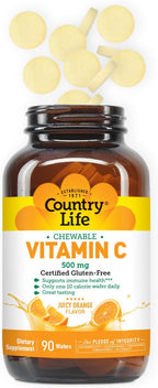 Vitamina C 500 mg con zumo de naranja - 90 comprimidos
