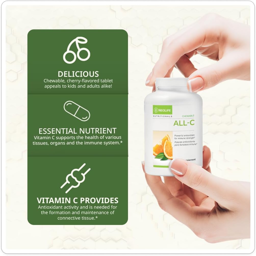 NeoLife All-C - Vitamina C Masticable con Complejo de Bioflavonoides - 250 Comprimidos