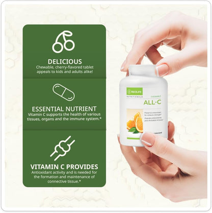 NeoLife All-C - Vitamina C Masticable con – Bioflavonoides de limón: compuestos vegetales que actúan como – Image 3