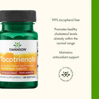 Swanson Deltagold Tocotrienoles - Annatto y Vitamina E Tocotrienoles - 99% Libre de Tocoferoles (60 Cápsulas Blandas, 50 mg)