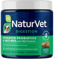 NaturVet Probióticos y Enzimas Avanzados PB6 - Chews blandos para perros, 120 unidades