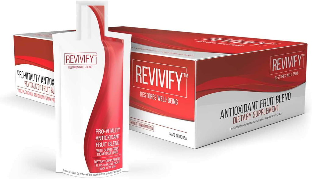 REVIVIFY Pro-Vitality Gel Oral - Superóxido Dismutasa (SOD), Fibra Soluble y Frutas, 30 días