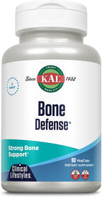 KAL Bone Defense - Calcium, Magnesium & Zinc Capsules with Vitamins C, D & K - Bone Health Complex - 90 Veggie Capsules